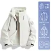 Chaqueta de Armadura Azul Rey de la Montaña Luo Tuo para Mujer 3 en 1 Resistente al Viento e Impermeable para Exteriores Chaqueta de Senderismo Chaqueta para Hombre