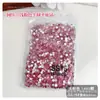 Accesorios Rosas para Uñas con Pedrería Grande en Forma de Abanico, Diamantes Sueltos Ss3 Ss4 Pedrería de Fondo Plano, Kit Deslumbrante de Materiales para Uñas Portátiles de Bricolaje