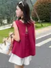 Elegante y estilosa blusa sin mangas para mujer, top de verano sin espalda, chaleco casual holgado adelgazante