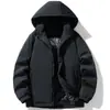 Jaqueta de Algodão com Chapéu Removível Masculina 2026 Outono Inverno Nova Jaqueta de Trabalho Casal Jaqueta de Algodão Marca Tendência Toque de Luxo Roupas de Inverno Algodão
