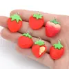 Acessórios de Joias de Resina de Frutas Morango DIY Pulseira Chaveiro Brincos Pingente Pingente Pingente W349
