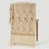 Bufanda Floral Bordada Pequeña de Anacardo con Hilo Dorado Chal de Imitación Cachemir Estilo Étnico Capa de Viaje Abrigo Cálido para Mujer 450g