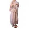 Conjunto de casa casual com acinturamento 2026, jovial e moderno, solto e fashion, casual e elegante para primavera e outono