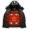 Jianou - Nueva chaqueta impermeable de invierno con capucha para hombres jóvenes, gruesa, corta, nueva chaqueta de plumón estándar nacional para exteriores para hombres