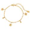 Nicho de venda quente transfronteiriço ins simples moda pentagrama estrela girassol titânio pulseira de aço colar feminino terno de jóias