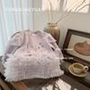 ¡Nuevo ballet morado de otoño e invierno! Vestido de Malla de Encaje con Dibujos de Niña Coreana Tongxingyuan forrado de polar
