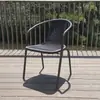 Tejido Personalizado de Respaldo de Silla de Ratán para Balcón Exterior y Jardín de Ocio, Silla de Ratán Sintético Impermeable