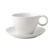 Taza de Cerámica Blanca Pura para Café, Juego de Taza y Platillo de Alta Gama, Taza para Desayuno en Casa, Taza para Latte, Taza para Latte Art de Cappuccino, Engrosada