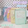Bolsa de Malla Espacial Forma Estéreo Bolsa para Archivos en Forma de L Engrosada Almacenamiento de Papeles de Examen A5 Gran Capacidad Transparente y Resistente al Desgaste