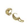Pendientes minimalistas grandes y brillantes con borde cruzado de plata de ley s925, pendientes con hebilla de oreja de estilo moderno, pendientes de oro para mujer
