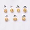 Cuentas de oro antiguo que conservan el color con incrustaciones de perlas huecas sueltas, cuentas para pulseras, collares y joyas, cuentas sueltas al por mayor