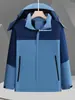 Chaqueta con Capucha de Algodón Rellena de Plumas a Prueba de Agua, Nieve y Viento para Otoño e Invierno 2025 con Capucha Desmontable Chaqueta Cálida para Deportes al Aire Libre Resistente al Viento
