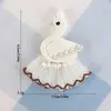 Café con Leche Otoñal Orejas de Conejo Malla Cisne Lazo Decorativo DIY Ropa Infantil Accesorios para Pantimedias Accesorios de Yiwu