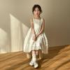 Vestido Casual de Color Sólido para Niñas de Moda Estilo Coreano para Niños Mayores, Nuevo Vestido de Tirantes de Princesa de Verano a la Moda