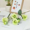 Buquê de Flores Artificiais Artesanal Rosa, Artesanato com Flores Artificiais, Decoração de Cena, Adereços de Casamento, Decoração de Casamento com Flores, Flores Artificiais para Casamento