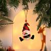 Novas Decorações de Natal Pingentes de Madeira Pintados Árvore de Natal Sem Rosto Idoso Padrão Rudolph Pingentes