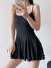 Primavera Nuevo Europeo y Americano para Mujer Tirantes Suelto Jersey Vestido Falda S16717