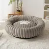 Nuevo producto transfronterizo: camas de alta calidad para perros y gatos, camas redondas para mascotas de pelo de conejo pequeño, camas para perros y camas cálidas de invierno para mascotas