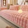 Cojín de Peluche de Piel de Conejo Engrosado de Invierno para Sofá Funda Antideslizante para Chaise Longue 2026 Nuevo Tipo de Toalla de Tela de Cobertura Total