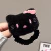 Diadema elástica con lazo para el pelo de gato, para niña, con bonitos dibujos de felpa para niña