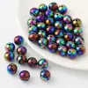 Cuentas Acrílicas de 14 mm y 16 mm Cuentas de Fantasía Material para Manualidades Color Chapado Material para Bordado de Cuentas Sueltas Accesorios para Pulseras al por Mayor