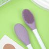 Cepillo de silicona de doble cabezal para mascarillas, limpiador de poros, aplicador de mascarillas de barro, herramienta portátil de maquillaje de belleza, paquete individual