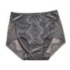 Nova Roupa Íntima Feminina Estilo Chinês Levemente Luxuosa de Cetim e Renda Cor Vermelha Ancora Levanta Barriga e Quadril Sexy Sem Marcas Outono e Inverno