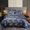 Juego de Cuatro Piezas Jacquard de Satén Europeo Ventas Directas de Fábrica Boda Hogar Juego de Cuatro Piezas Ropa de Cama Roja de Boda Ventas Directas