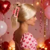 Clipe de garra de amor para dia dos namorados, clipe de tubarão sexy, clipe de rabo de cavalo doce, grampo de cabelo em forma de coração, acessórios de cabelo europeus e americanos, atacado