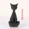 Adorno de gato lindo bestseller transfronterizo impreso en 3D, adorno de gato de meditación 3D con diseño abstracto moderno