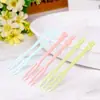 Juego de tenedores para fruta, palillo para fruta, plástico desechable de dos dientes, doméstico para comer fruta, pastel, postre, tenedor para refrigerio, tenedor pequeño