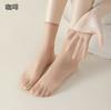Fábrica de Origen Calcetines de Cristal Antidesgarros Pegamento Antideslizante Calcetines de Alambre de Acero Calcetines Cortos Invisibles Ultrafinos para Mujer Verano Totalmente Transparentes