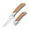 Cuchillo de supervivencia para exteriores de madera colorida, cuchillo de fruta de supervivencia para exteriores, cuchillo plegable para exteriores de acero inoxidable, navaja de bolsillo para el hogar