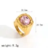 Anillo de Acero Inoxidable con Circonita Estilo Lujo Accesible Ins Anillo de Acero de Titanio de Gama Alta Nicho Joyería para Mano de Mujer Anillo No se Desvanece