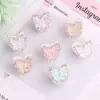 Nuevo Aleación Completo Diamante Mariposa Pequeña 3D Agujero Recto Cuentas Sueltas DIY Llavero Teléfono Cadena Bolso Accesorios Joyería Al por Mayor