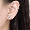 2023 nueva moda aretes de botón de mariposa diseño de diamantes moda lujo ligero joyería para la oreja temperamento para niñas regalo de vacaciones