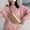 Bolso peludo de otoño e invierno 2023, pequeño bolso de pecho peludo, estilo coreano, bonito bolso de peluche para niña, bandolera, bolso pequeño, riñonera