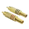Conector RCA macho banhado a ouro sem solda para alto-falante de áudio TV projetor conversor de áudio e vídeo plugue AV lótus