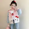 Abrigo para Niñas Primavera 2026 Nuevo Estilo Moda Infantil Dibujos Animados Lindo Top de Principios de Primavera para Niñas