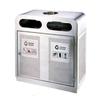 Caja de cubo de basura para clasificación exterior de acero inoxidable propiedad no reciclable ventas Parque protección ambiental interior y exterior Doble tubo pelable