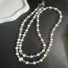 Cordón para Teléfono Móvil Gato Cristal Perla Cadena Colgante Moda de Gama Alta Pequeño Fresco Correa Cruzada Cadena Larga Colgante Universal