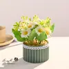Flores Artificiais 10 Pequenos Bonsais de Rosa Decoração de Casa Flores Artificiais Plantas Verdes Festa de Casamento Decorações Internas Plantas em Vasos Simuladas