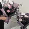 Papel para Embalagem de Molho de Ameixa Preta, Papel de Embalagem Floral de Alta Qualidade Pintado por Spray, Papel de Presente com Flores, Papel de Arte, Papel de Embalagem para Pintura a Óleo