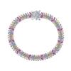 Pulseira feminina de prata esterlina S925 europeia e americana transfronteiriça, cor dopamina, zircônio incrustado, série completa de diamantes, banquete de casamento, joias femininas, atacado