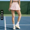 Falda Deportiva Corta de Dos Piezas para Mujer con Bolsillos Laterales, Verano al Aire Libre para Correr Anti-Exposición que Cubre la Cadera Adelgazante Falda Deportiva Floral