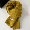 Bufanda de Punto Grueso Suave Estilo Coreano Otoño Invierno para Mujer Color Sólido Engrosada Cálida Estilo Coreano Pareja Estudiante Calentador de Cuello Versátil Venta al por Mayor