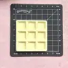 Placa de cuadrícula de nueve casillas de tarjeta grande Accesorios de resina Juguete de comida Joyería de pegamento de crema Adornos creativos hechos a mano de dibujos animados Material