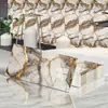 Papel Pintado Autoadhesivo Baño Impermeable Imitación Azulejo Pegatina de Pared Resistente a la Humedad Hogar Base de Papel de Aluminio Baño Anti-moho Mármol Pegatina