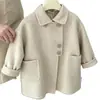 Casaco de Lã para Meninos Jaqueta Infantil Roupas de Inverno 2026 Novo Corta-vento de Comprimento Médio Aconchegante Top de Lã para Meninos Tendência