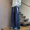 Pantalones de Guadaña de Corte Geométrico en Color de Contraste para Hombre, Pantalones Deportivos Casuales de Pierna Ancha Recta Sueltos Estilo Americano Otoño 2026